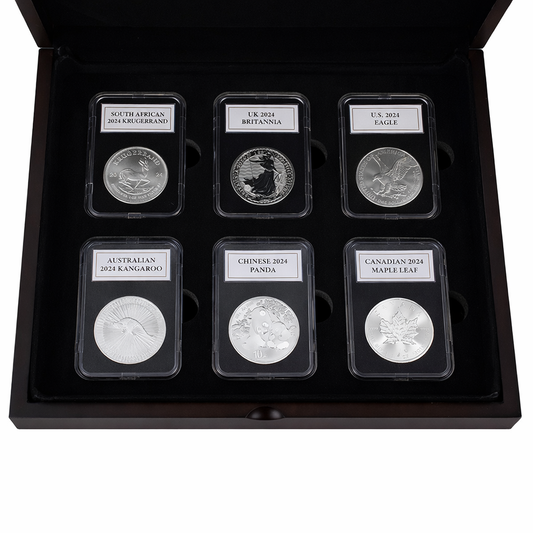 2024 Silver Flagship Coins of the World, 6oz 999 Silver, Boxed, Slabbed with COA