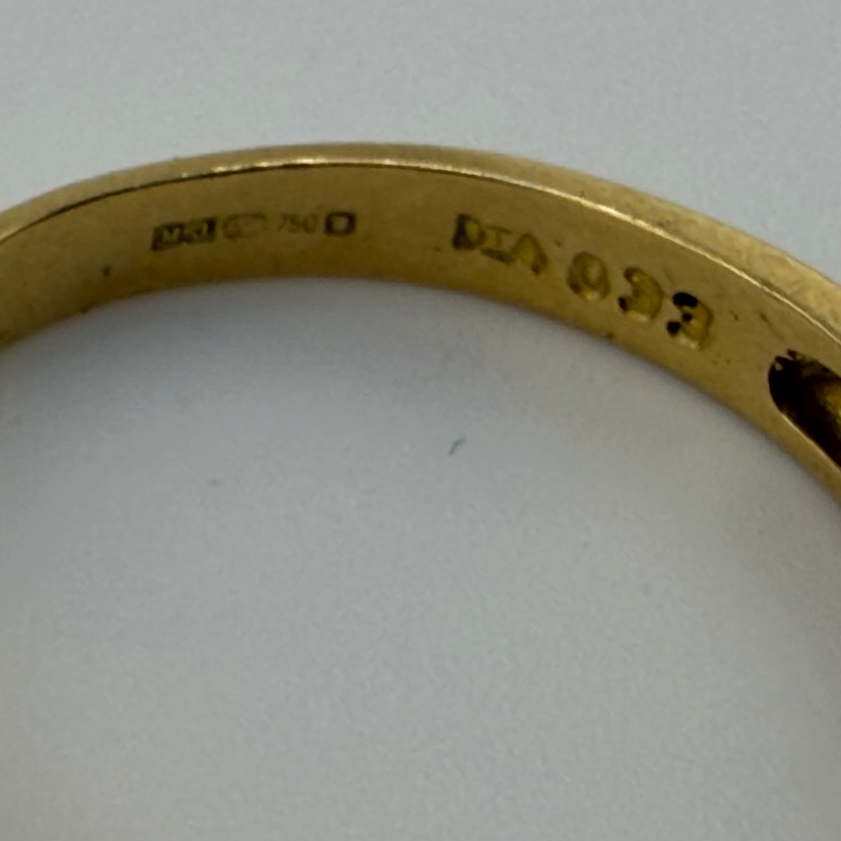 18ct Gold Natural Diamond 1/2 Eternity Ring 0.33ct Size P 3.34g