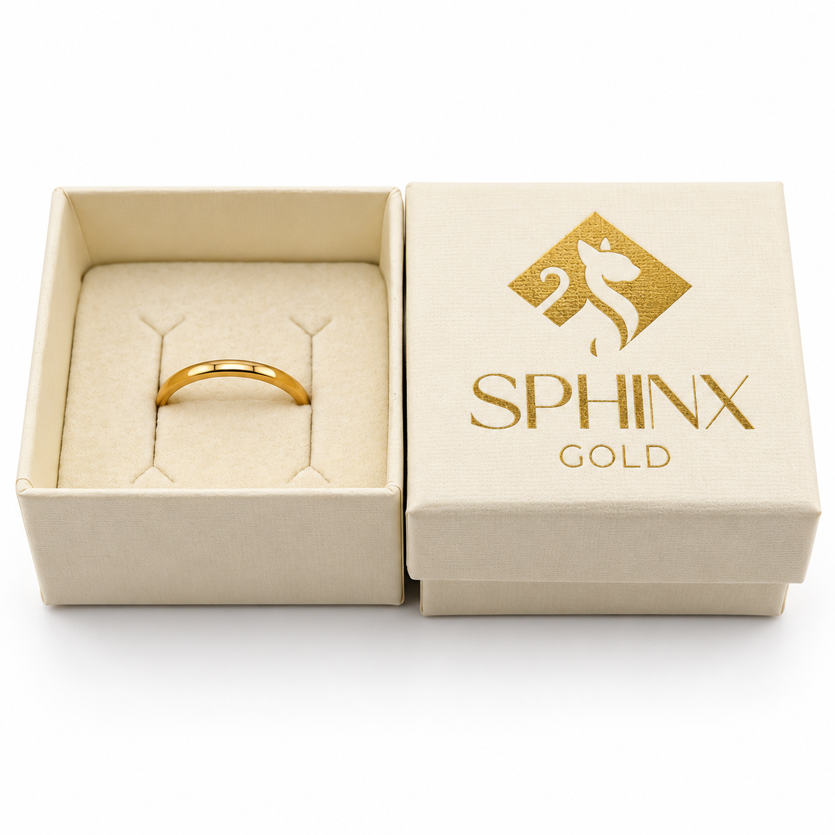 22ct Gold Wedding Band Ring Size S 2.2mm 2.76g Hallmarked Boxed