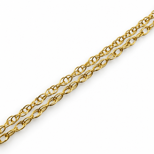 9ct Yellow Gold Fine Link Chain Necklace 18in 0.79g