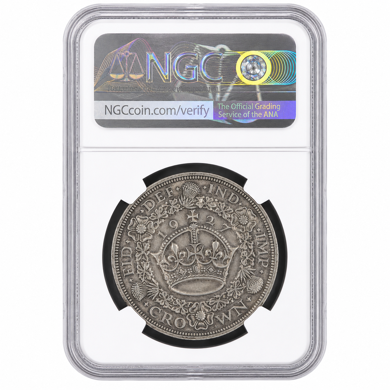 1927 Silver Crown Coin George V Wreath NGC PF40 (XF)