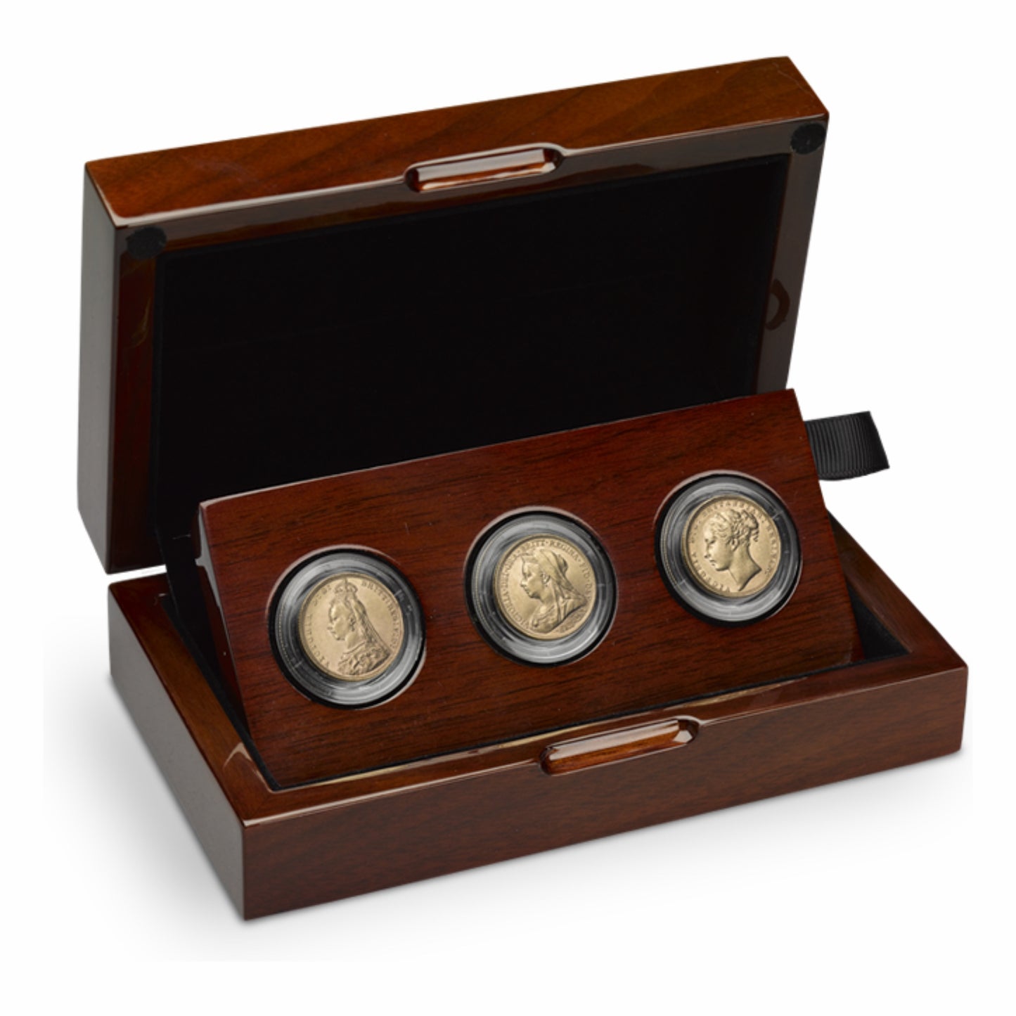 Queen Victoria Portrait Sovereign Collection 3 Coin Set with Royal Mint Box and COA (24g of 22ct Gold)