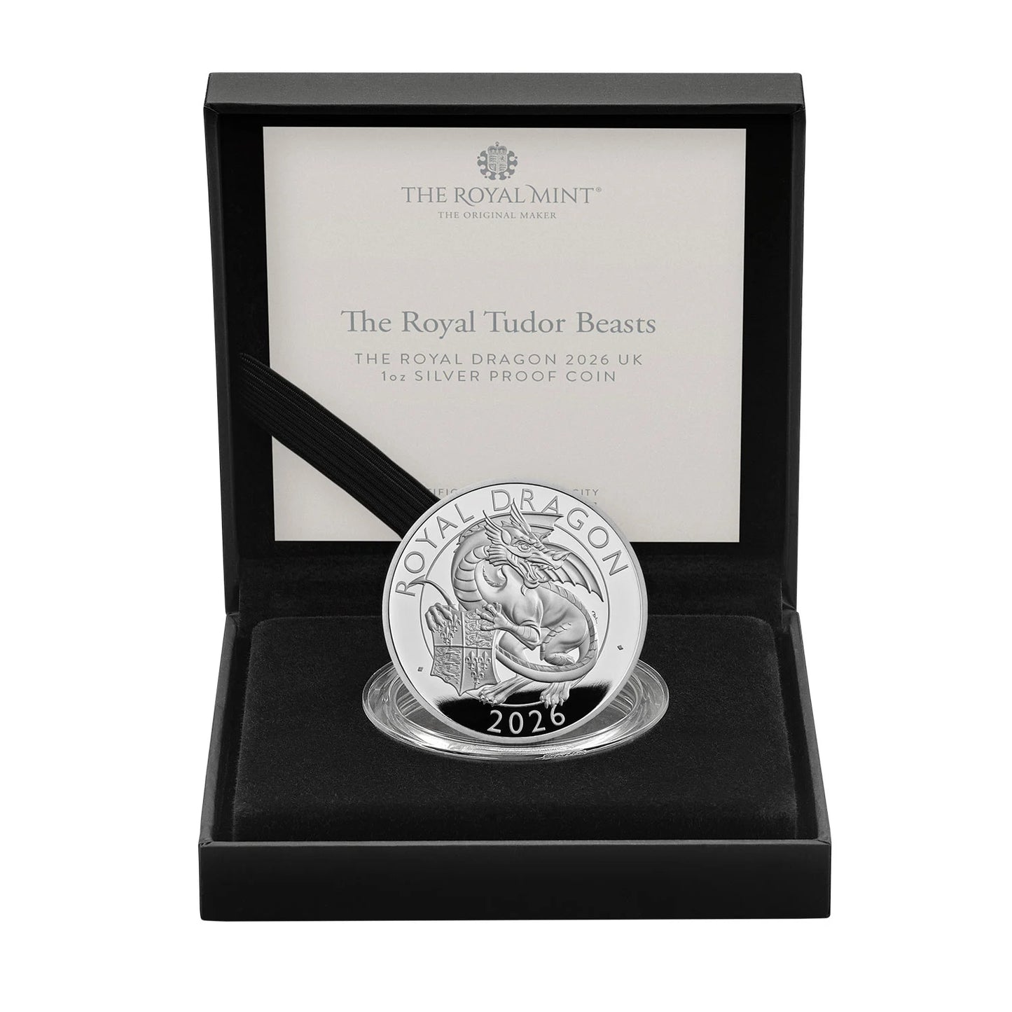 The Royal Tudor Beasts The Royal Dragon of England 2026 UK 1oz 999 Silver Proof Coin