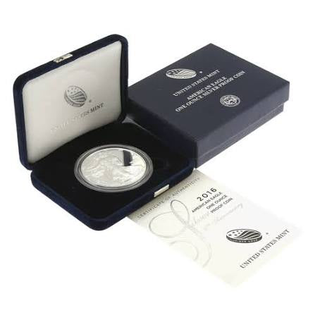 2016 USA Eagle 1oz Proof Silver Coin Boxed with COA