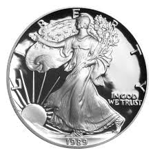 1989 USA Eagle 1oz Proof Silver Coin Boxed with COA