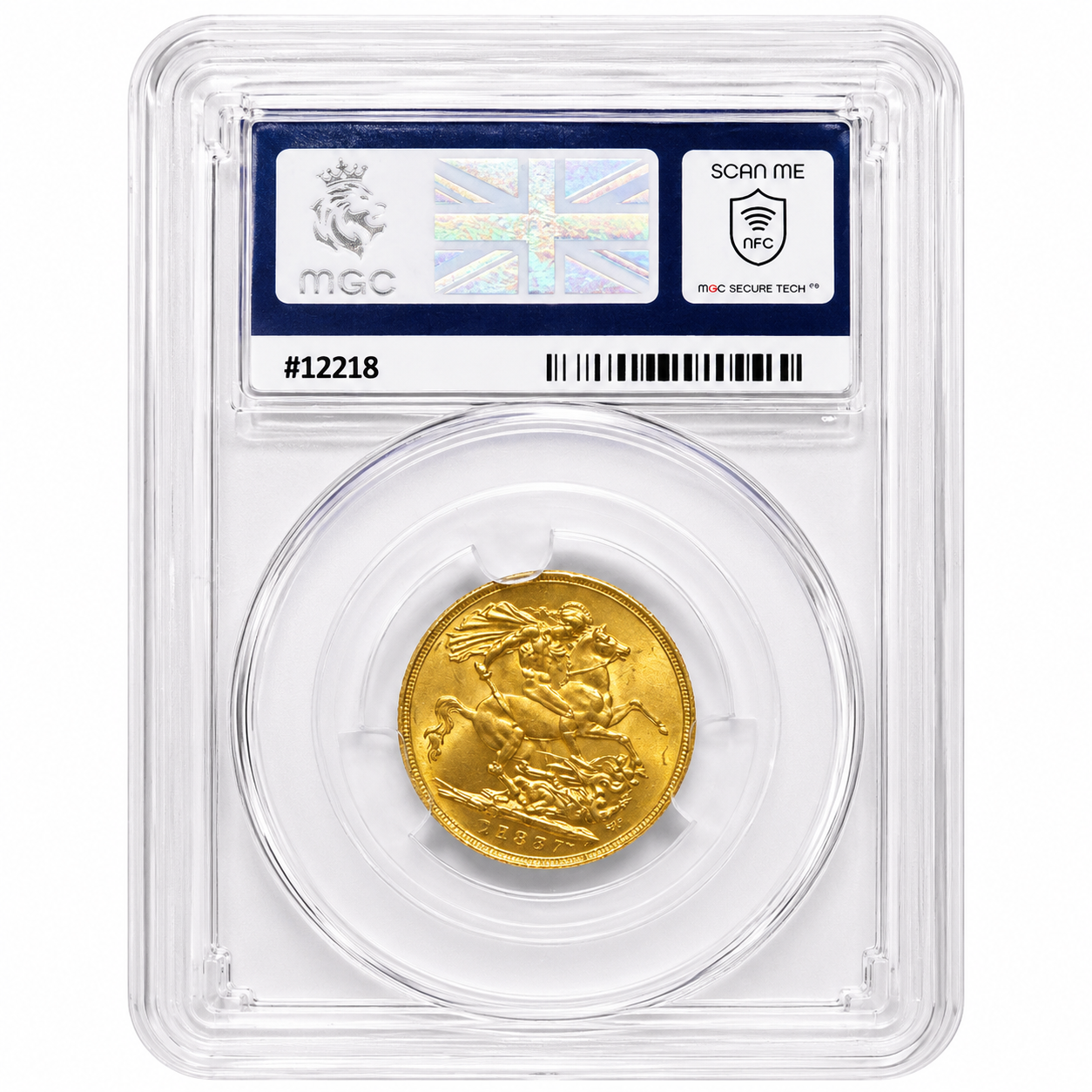 1887 Gold Full Sovereign Jubilee Head Graded MGC MS61 (7.98g of 22ct Gold)
