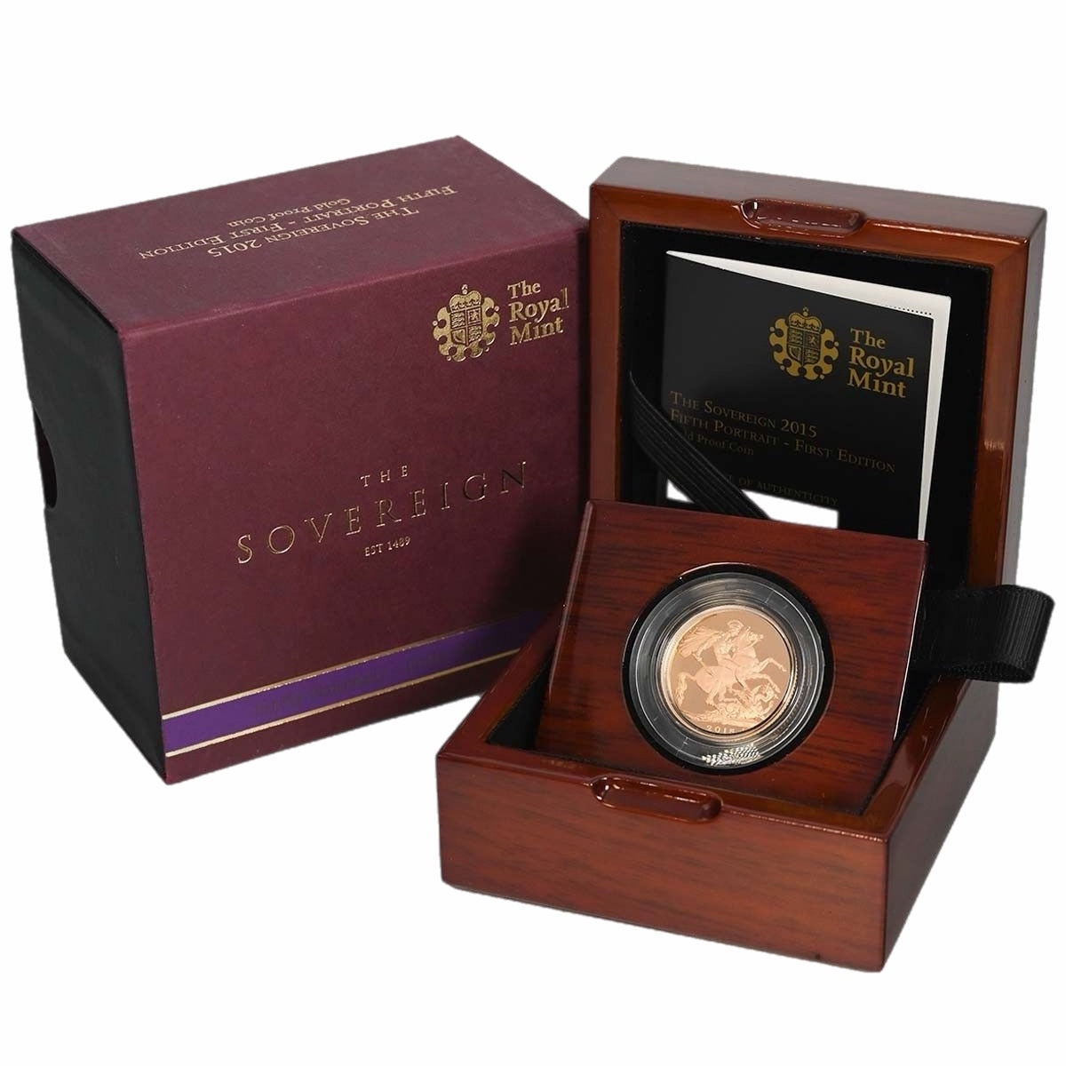The 2015 Queen Elizabeth II Sovereign Proof Condition, Royal Mail Box and COA