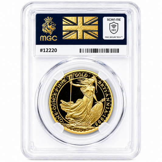 1988 1 oz Gold Proof Britannia Coin Royal Mint MGC Graded PF70