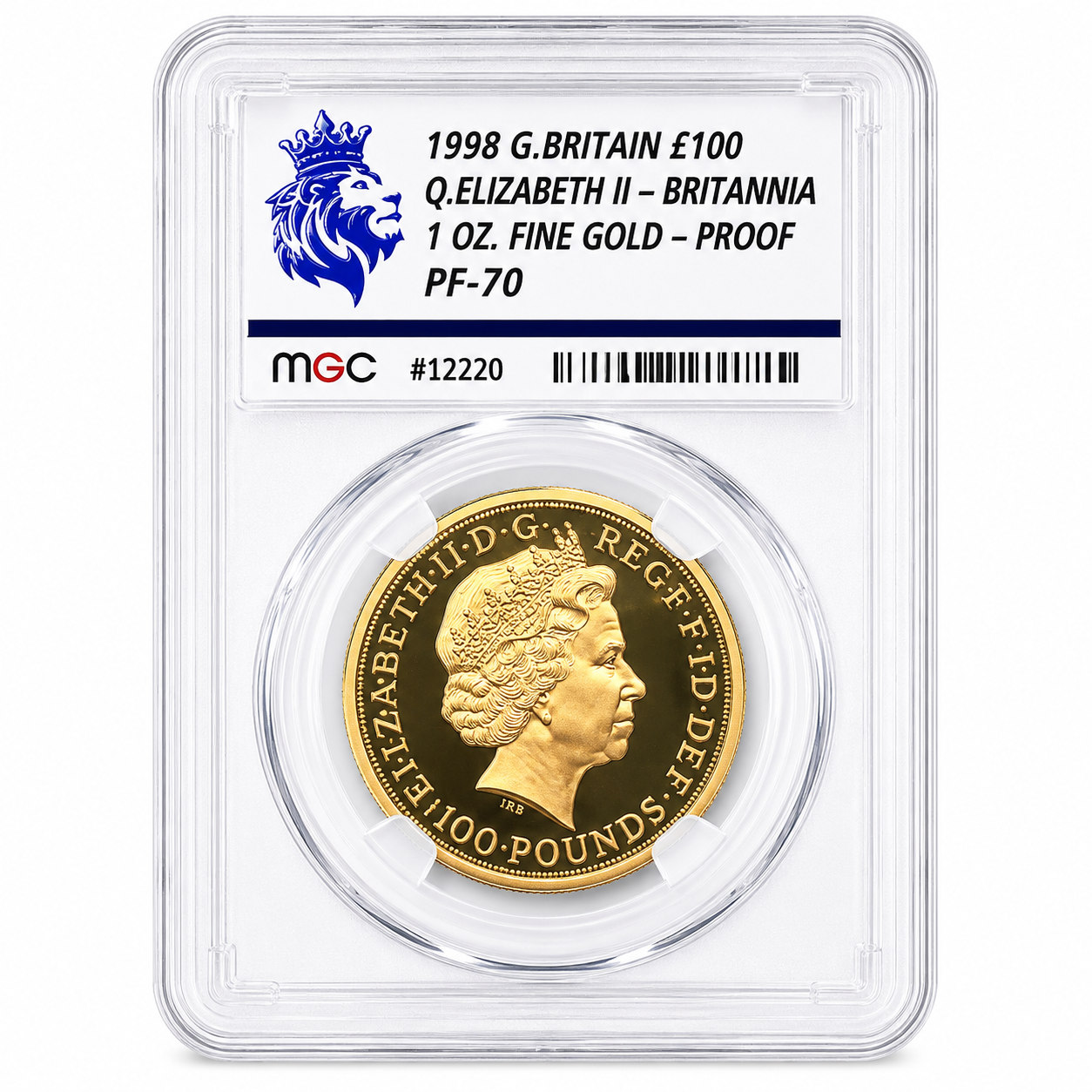 22ct Gold Double Proof Sovereign Elizabeth II 1991, MGC Graded PF70
