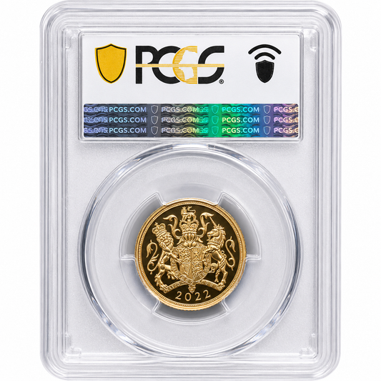 2022 Elizabeth II Platinum Jubilee 22ct Gold Proof Full Sovereign Coin PR68DC PCGS