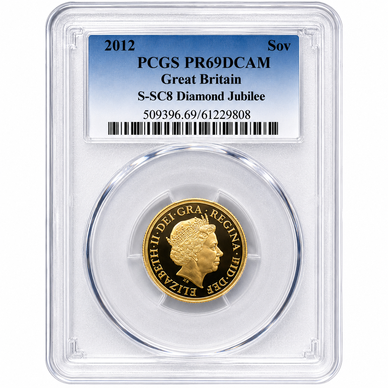 2012 Gold Proof Sovereign Coin PCGS PR69DCAM