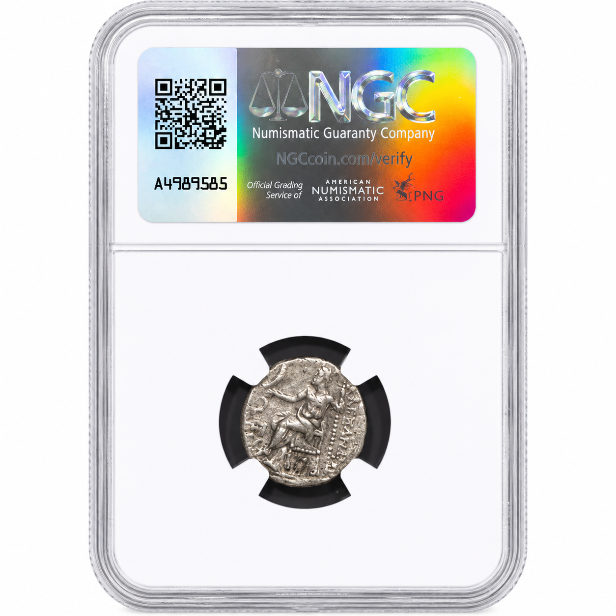 THRACIAN KINGDOM. Lysimachus (305-281 BC). AR drachm. NGC VF Alexander III Great Portrait