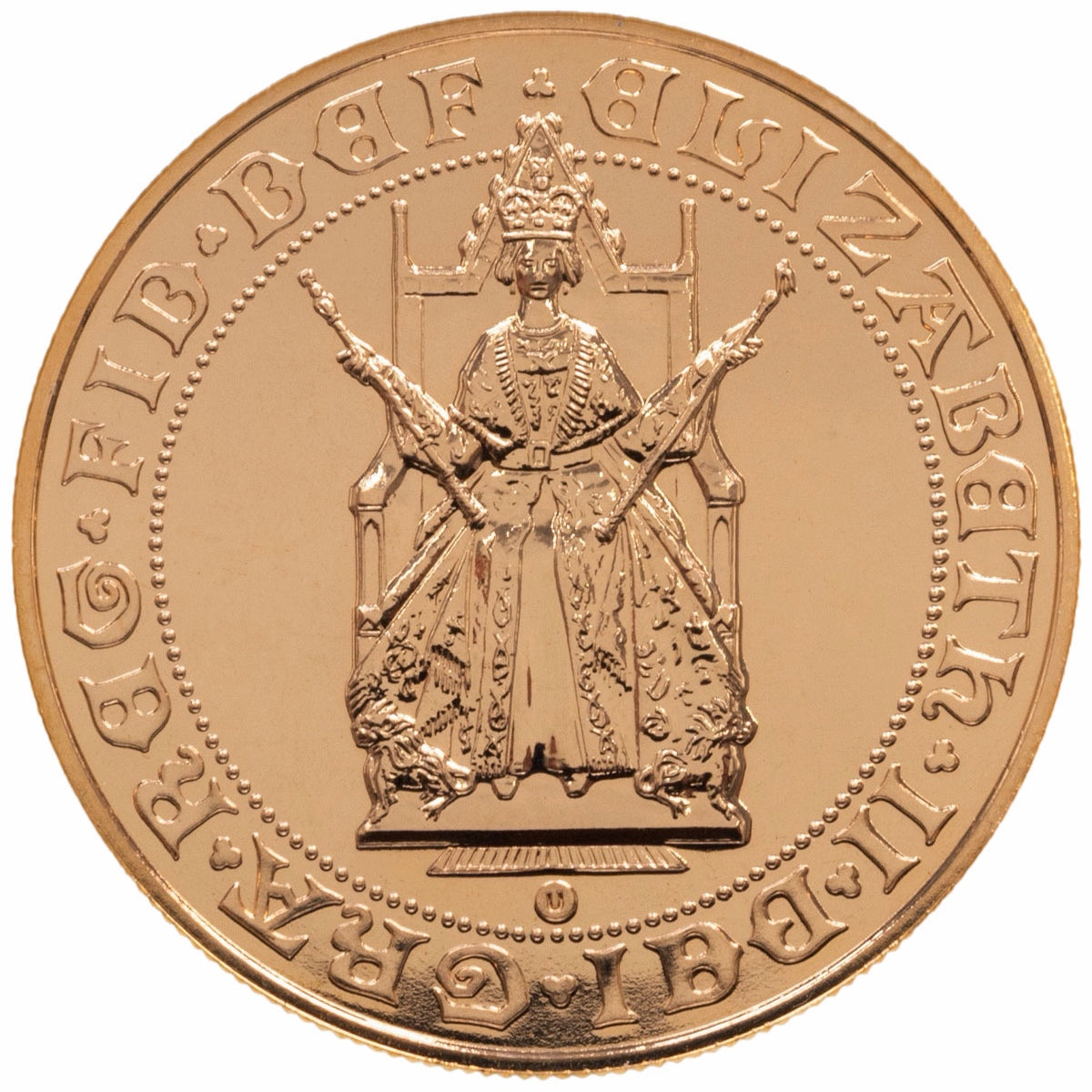 1989 Tudor Rose £5 Pound Quintuple Sovereign Gold Proof Coin Loose Coin