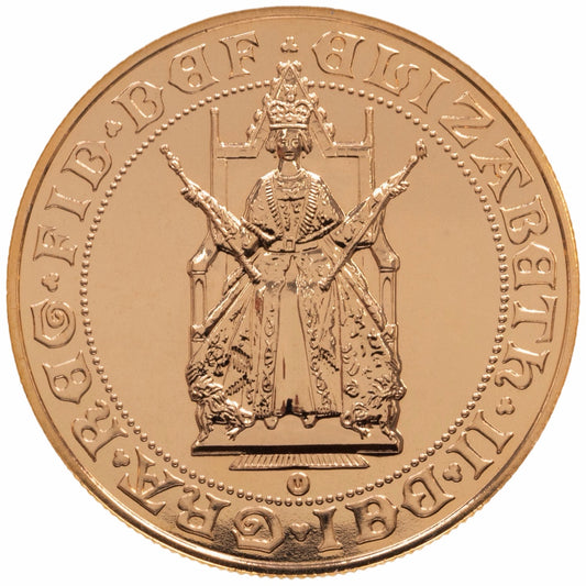 1989 Tudor Rose £5 Pound Quintuple Sovereign Gold Proof Coin Loose Coin