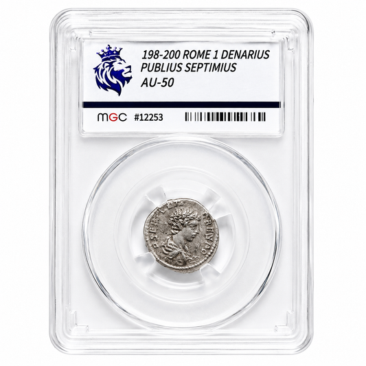 Septimius Publius Severus, Rome 1 Silver Denarius 198-200AD AU50