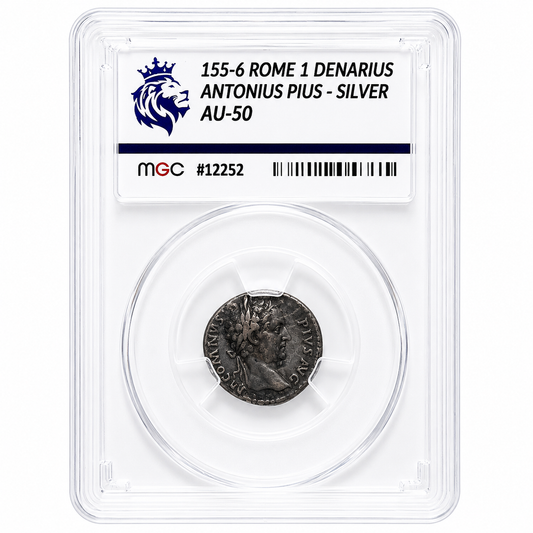 Antoninus Pius, AD 138 -161. Silver Denarius, Rome AU50 MGC