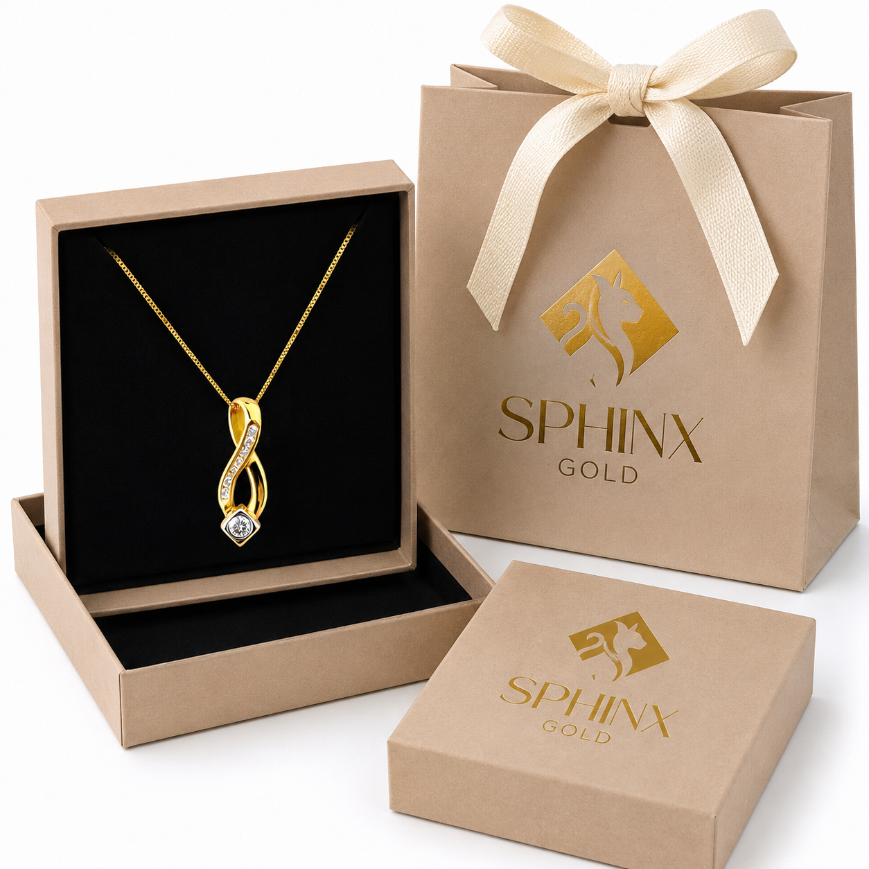 18ct Gold 0.4ct Diamond Pendant on 18in 18ct Box Chain, Hallmarked 4.1g