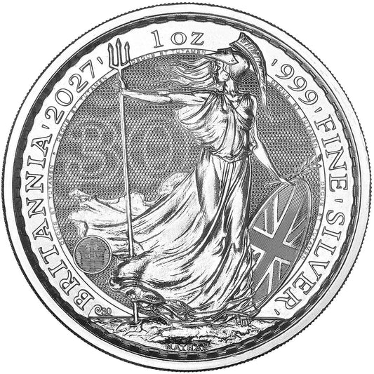 1oz Silver 2027 Silver Britannia 1 oz Bullion Coin