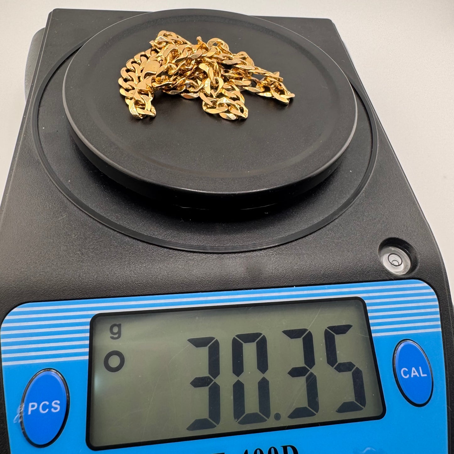 9ct Gold Curb Chain, 7mm Wide, 18in Long, Stamped 375, 30g