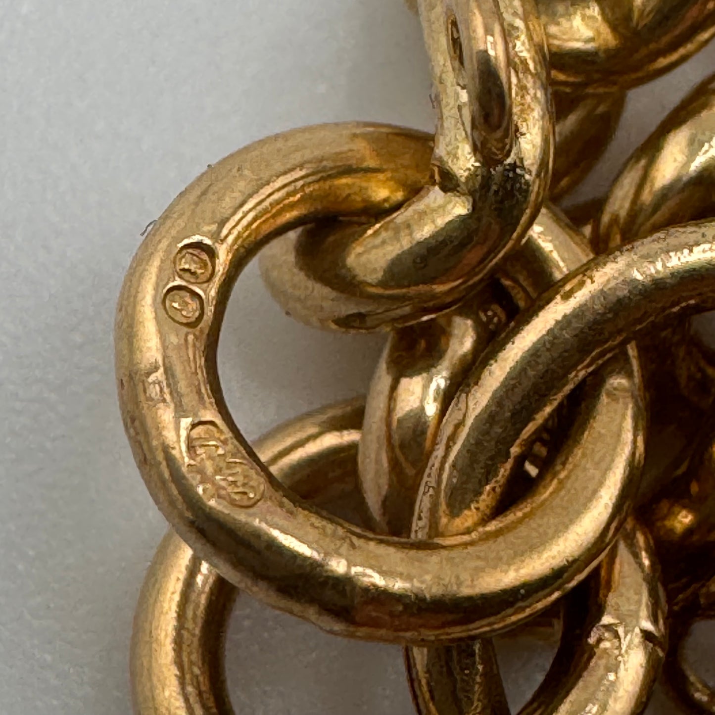 9ct Gold Vintage Curb Braclet, 7.2mm Wide, 7.5in Long, 25.72g Hallmarked