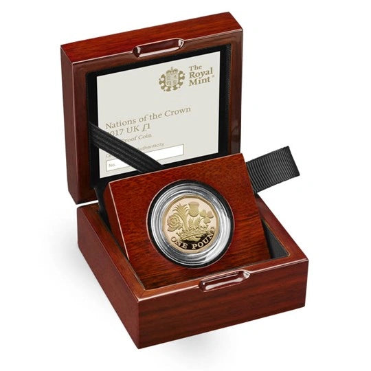2017 UK Coin £1 22ct Gold Proof Nations of the Crown