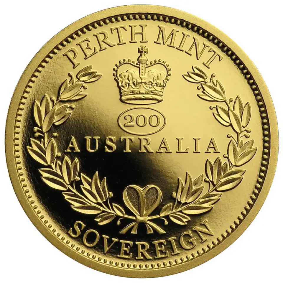 2019 Perth Mint Australia Full Sovereign Proof 22ct Gold Coin 7.99g