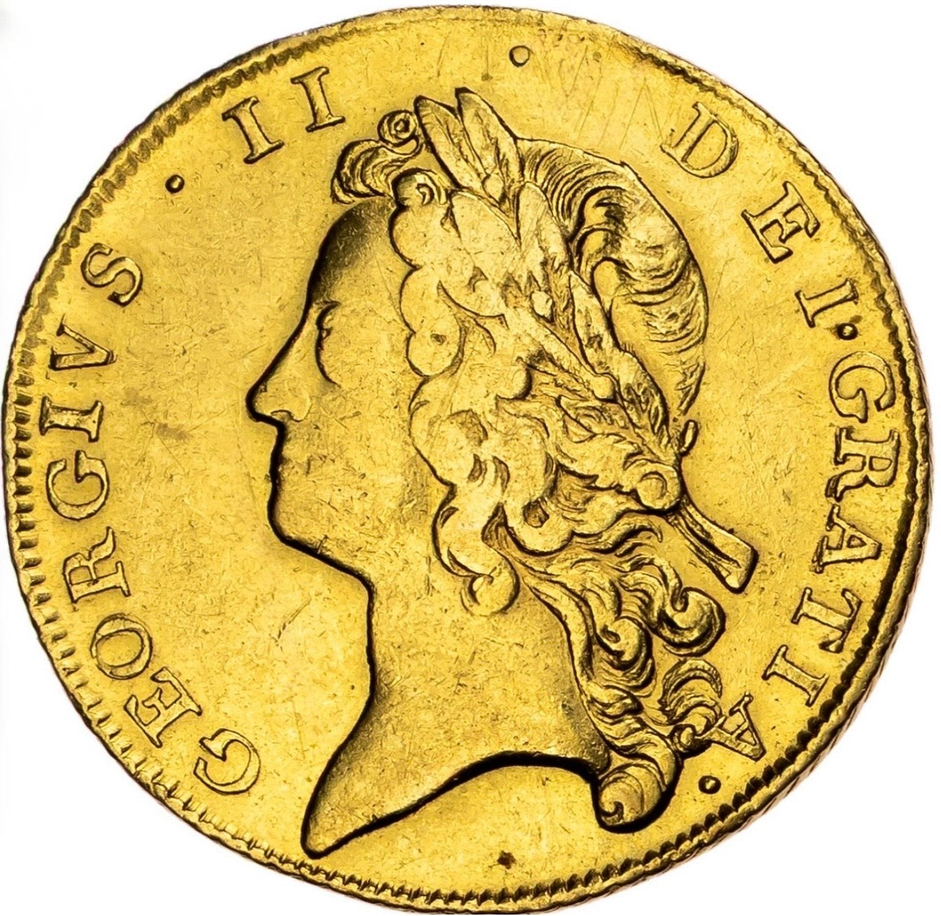 22ct Gold George II, Two-Guineas, 1738, 16.7g