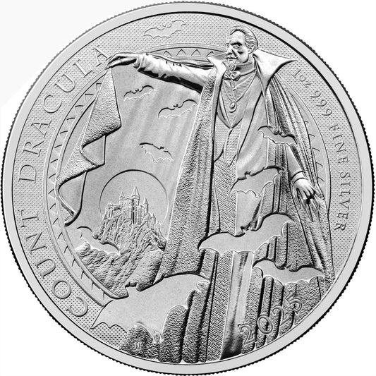 Count Dracula 2025 1oz 999 Silver Bullion Coin Royal Mint CGT Free