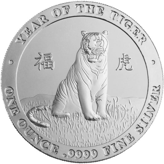 1oz Silver Round Lunar Tiger 9999 Fine made by Baird & Co