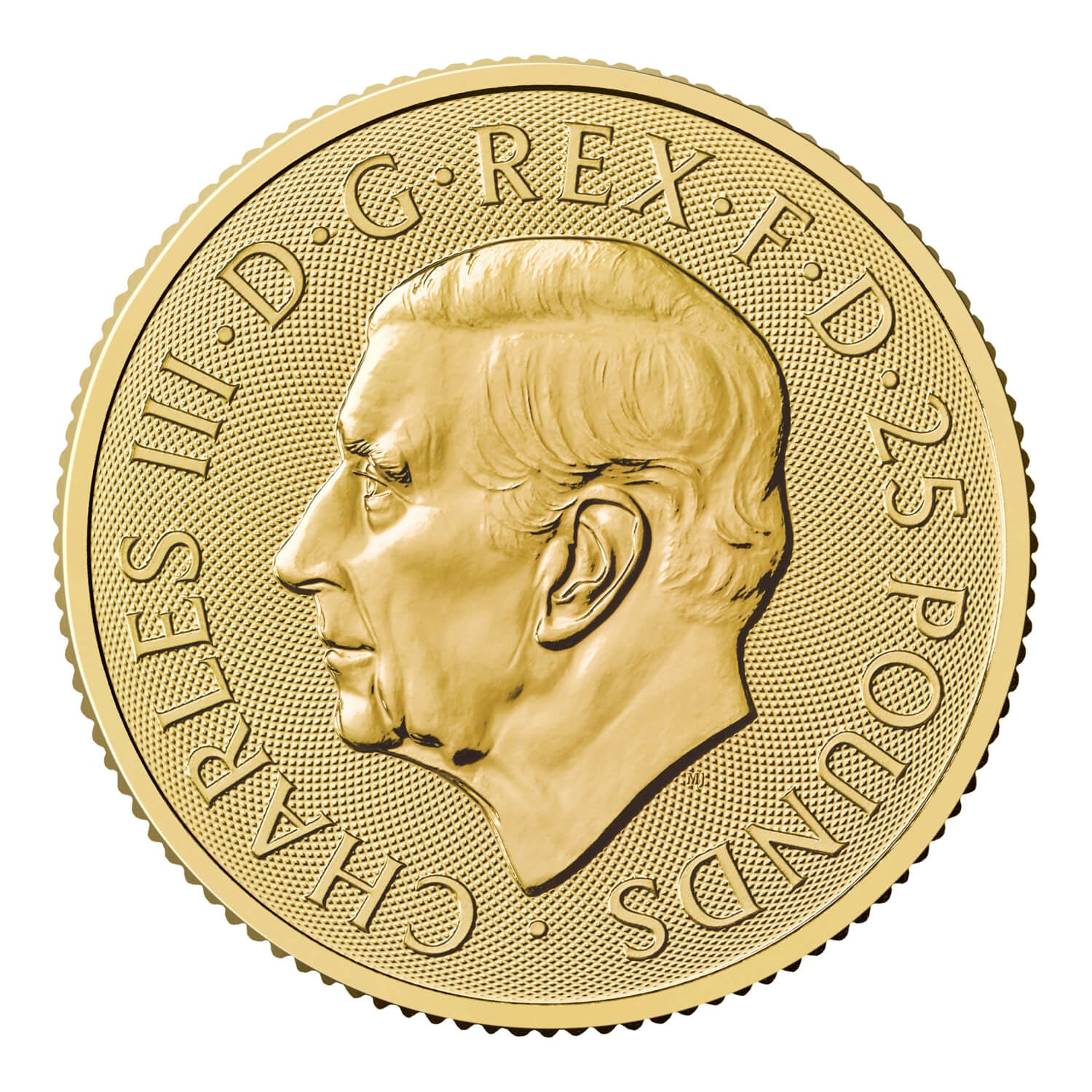 Britannia 2025 1/4oz Gold Coin, Royal Mint, Charles III portrait, 25 Pounds, CGT Free.