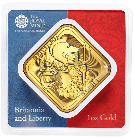 Britannia and Liberty 1 oz Gold Bullion Bar