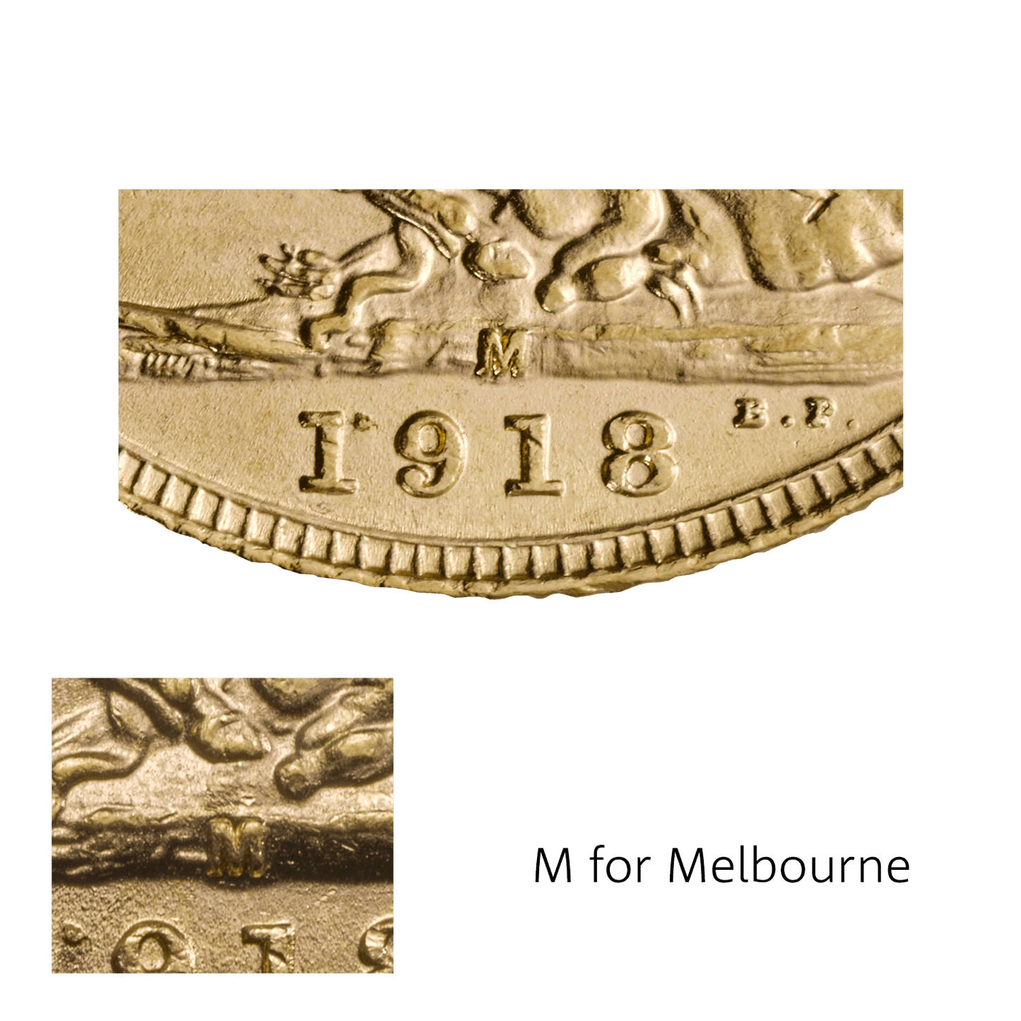 1918 Branch Mint 5 Coin Sovereign Set Colonial Mints (All Branches - 30g of 22ct gold) In Royal Mint Box with COA