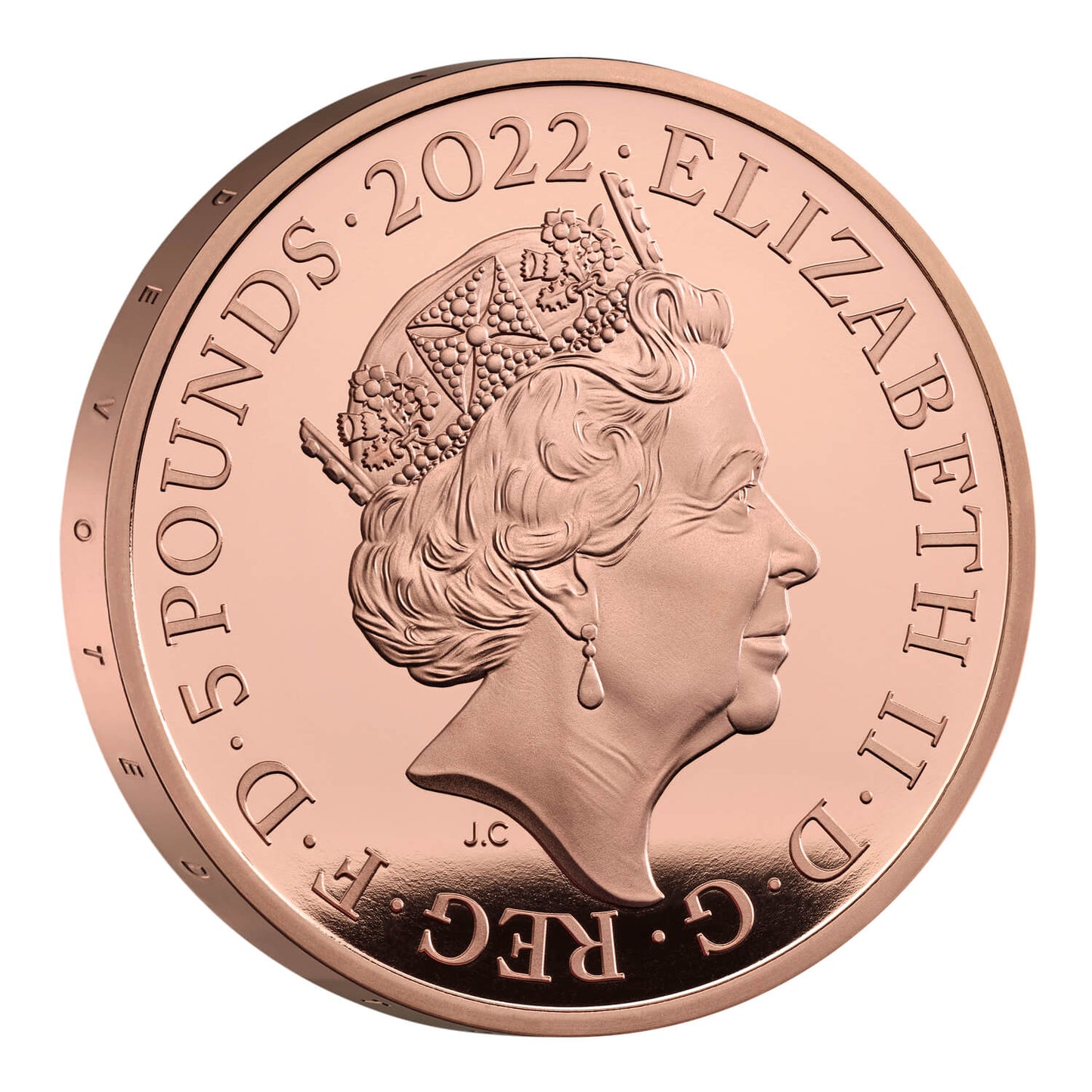 The Queen's Reign The Commonwealth 2022 UK £5 Gold Proof Coin Boxed with COA