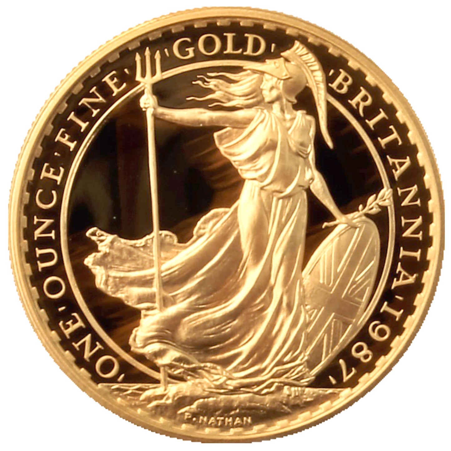 1987 1ozt Gold Proof Britannia Coin, NGC graded PF67