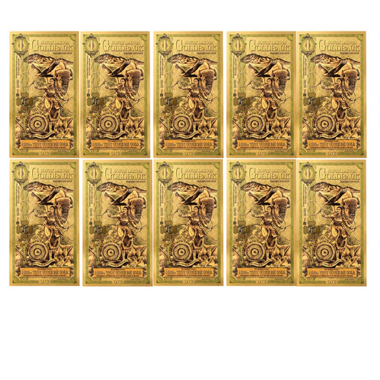 10 x 1 South Dakota Goldbacks 10 x 1/1000oz of 24k Gold (1/100ozt total, 0.311g)