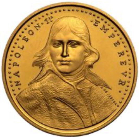 France Fifth Republic 1969 .900 Gold Medal 200th Anniversary of Napoleon I's Birth 17.52g