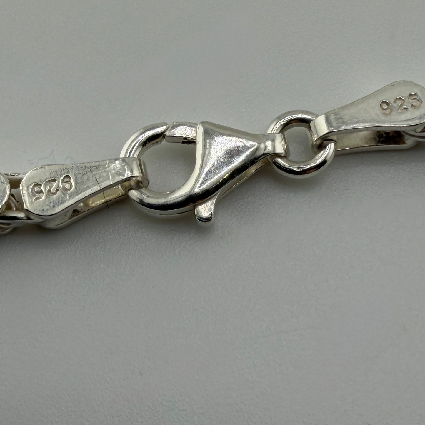 Sterling Silver Byzantine Link Chain, 24in L, 3.3mm W, 37g New