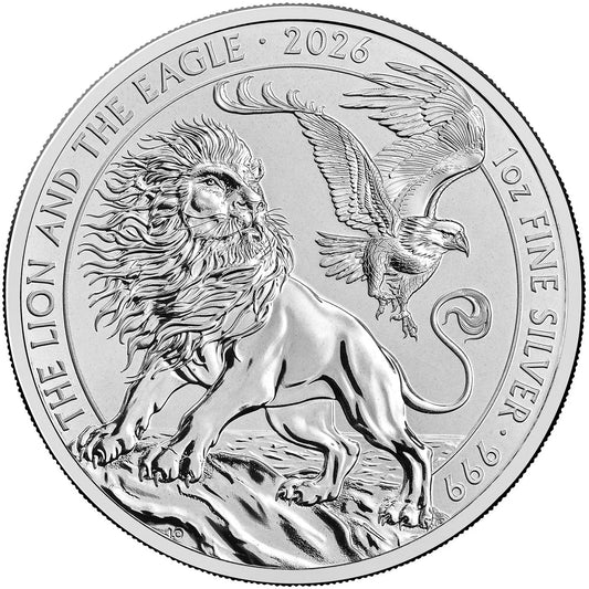 The Lion and the Eagle 2026 1oz Silver Bullion Coin