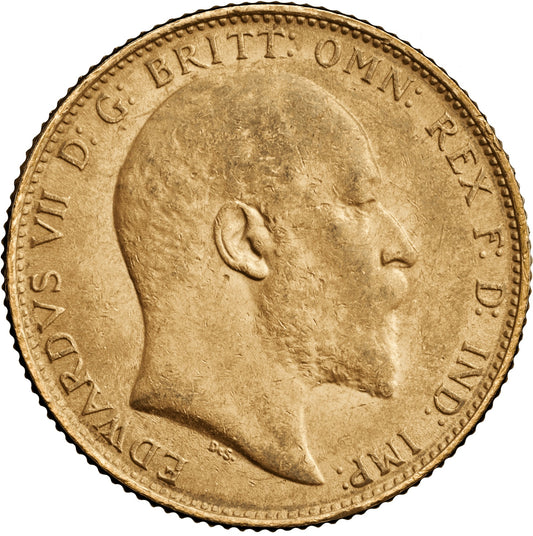 Edward VII Full Sovereign Random Date/Mint Our Choice