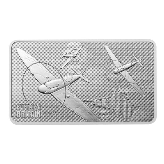 WWII Battle of Britain 10oz 999 Silver Bullion Minted Bar