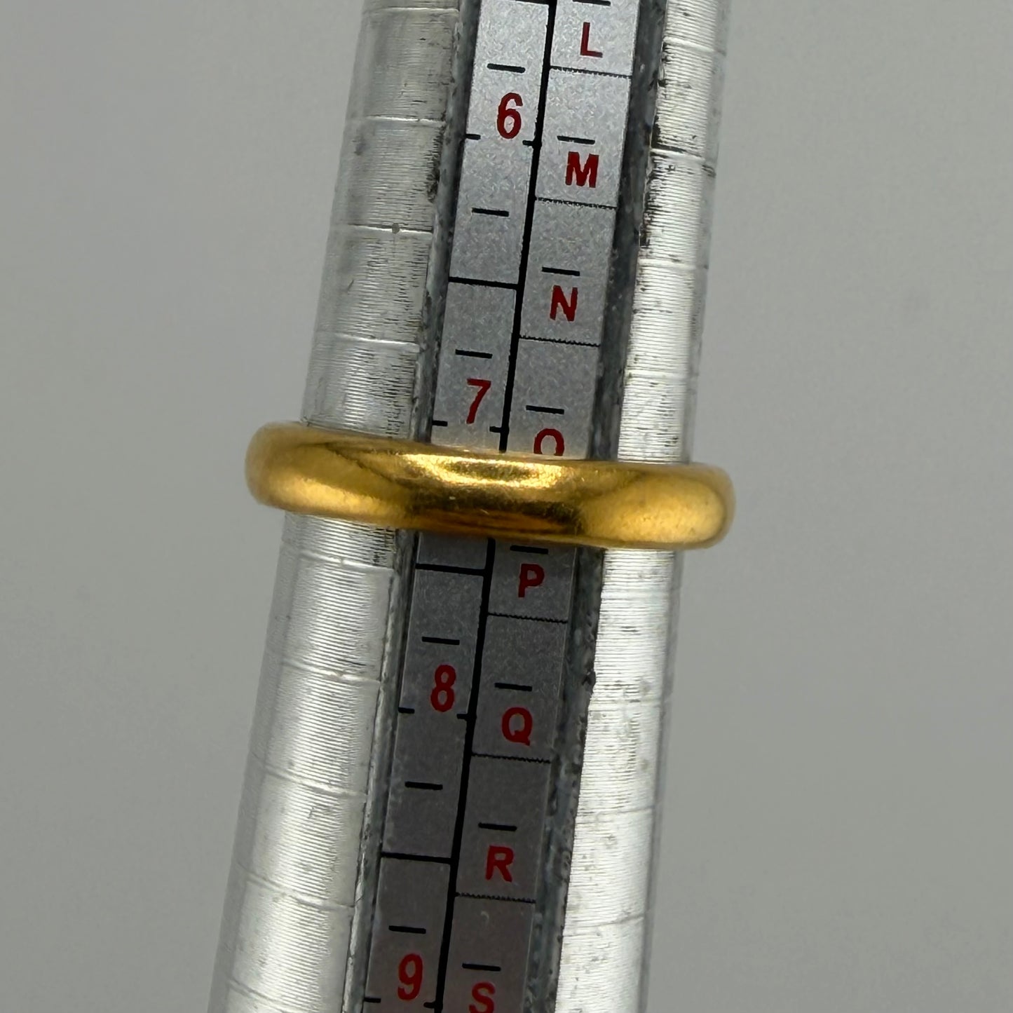 22ct Gold Wedding Band, Size O1/2, 3.7mm W, 6.45g Hallmarked