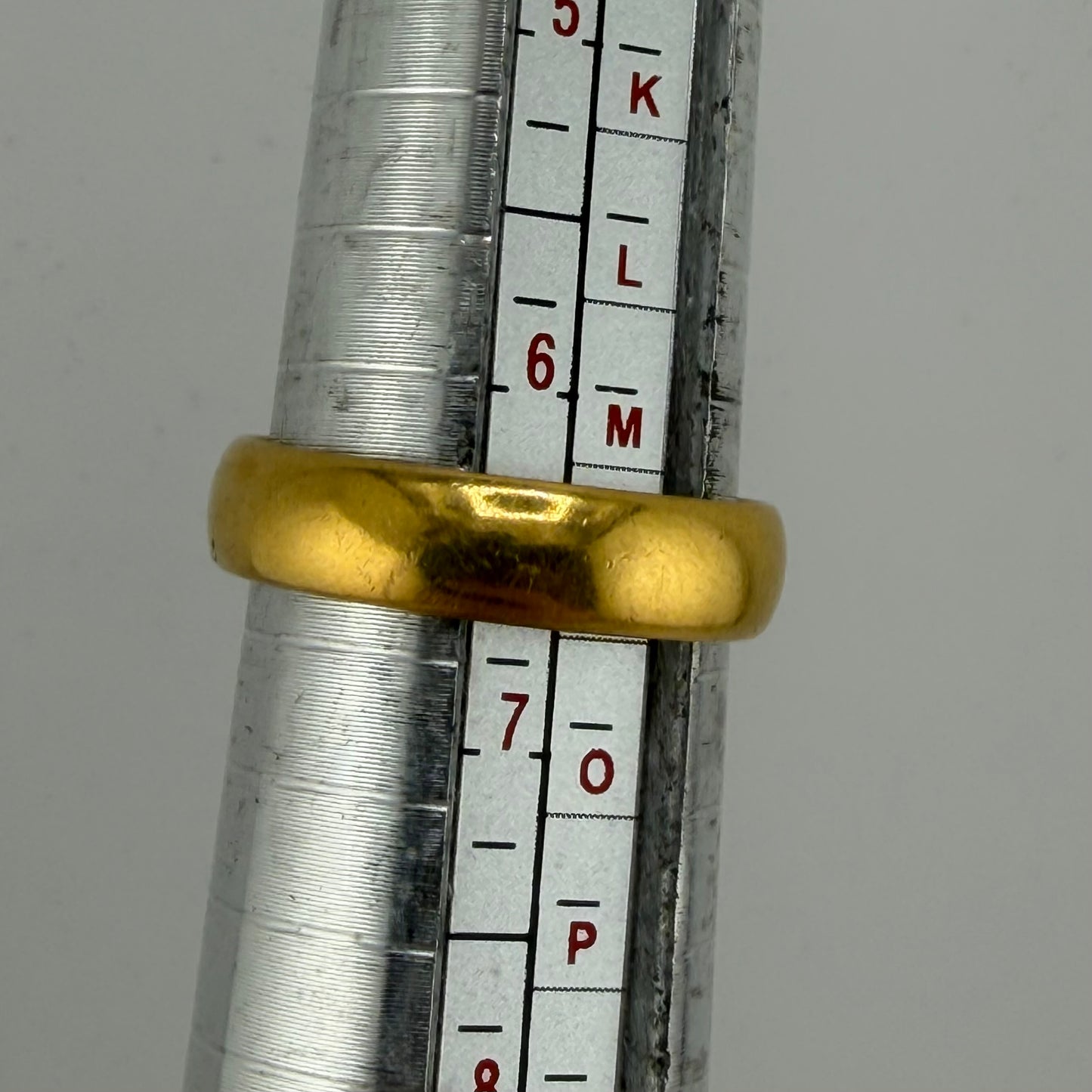 22ct Gold Wedding Band, Size N, 4.6mm W, 6.7g Hallmarked