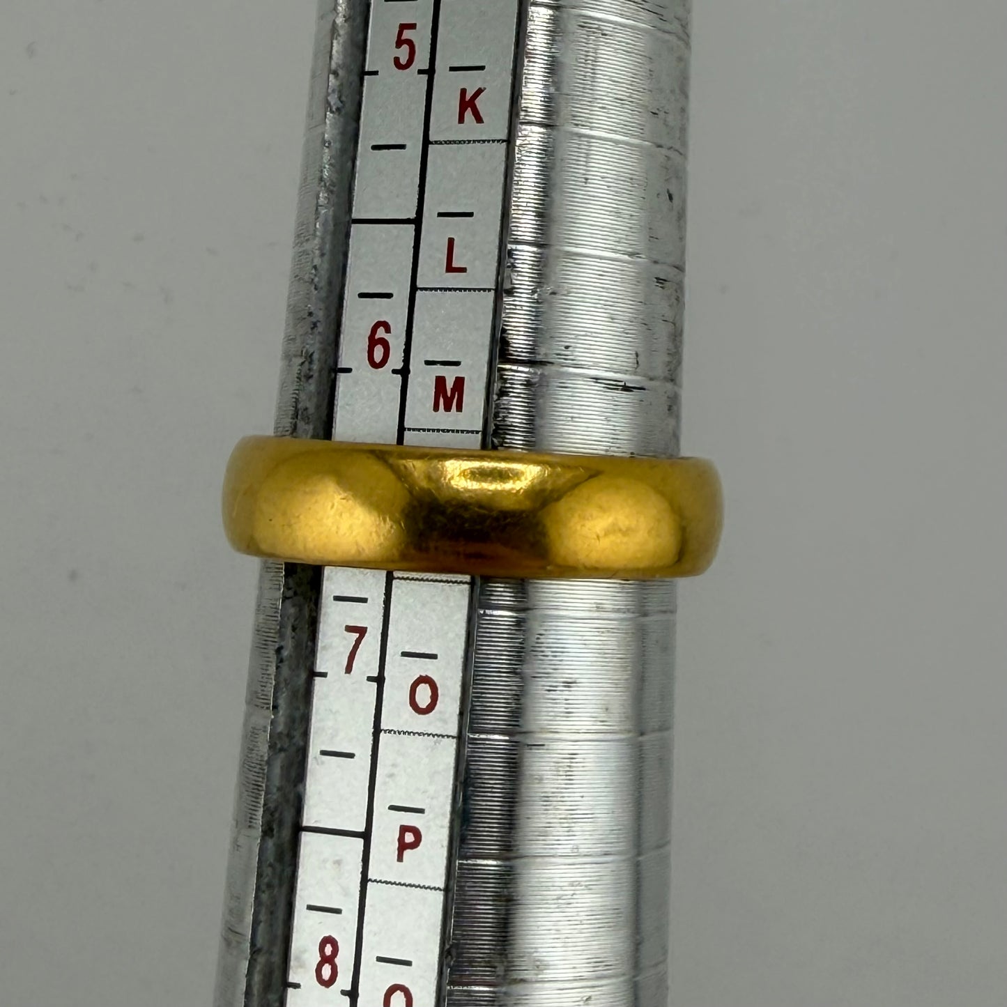 22ct Gold Wedding Band, Size N, 4.6mm W, 6.7g Hallmarked