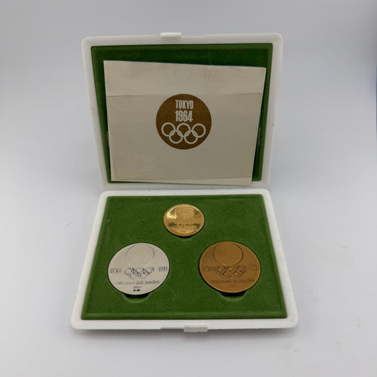 Tokyo Olympic Games 1964 Gold, Silver and Bronze Commemorative 3-Medal Set