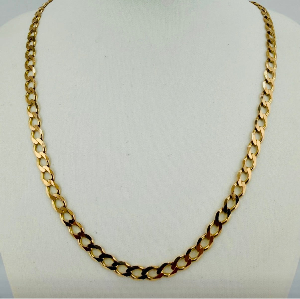9ct Gold Curb Chain, 4.7mm W, 20in L, Hallmarked 11.2g