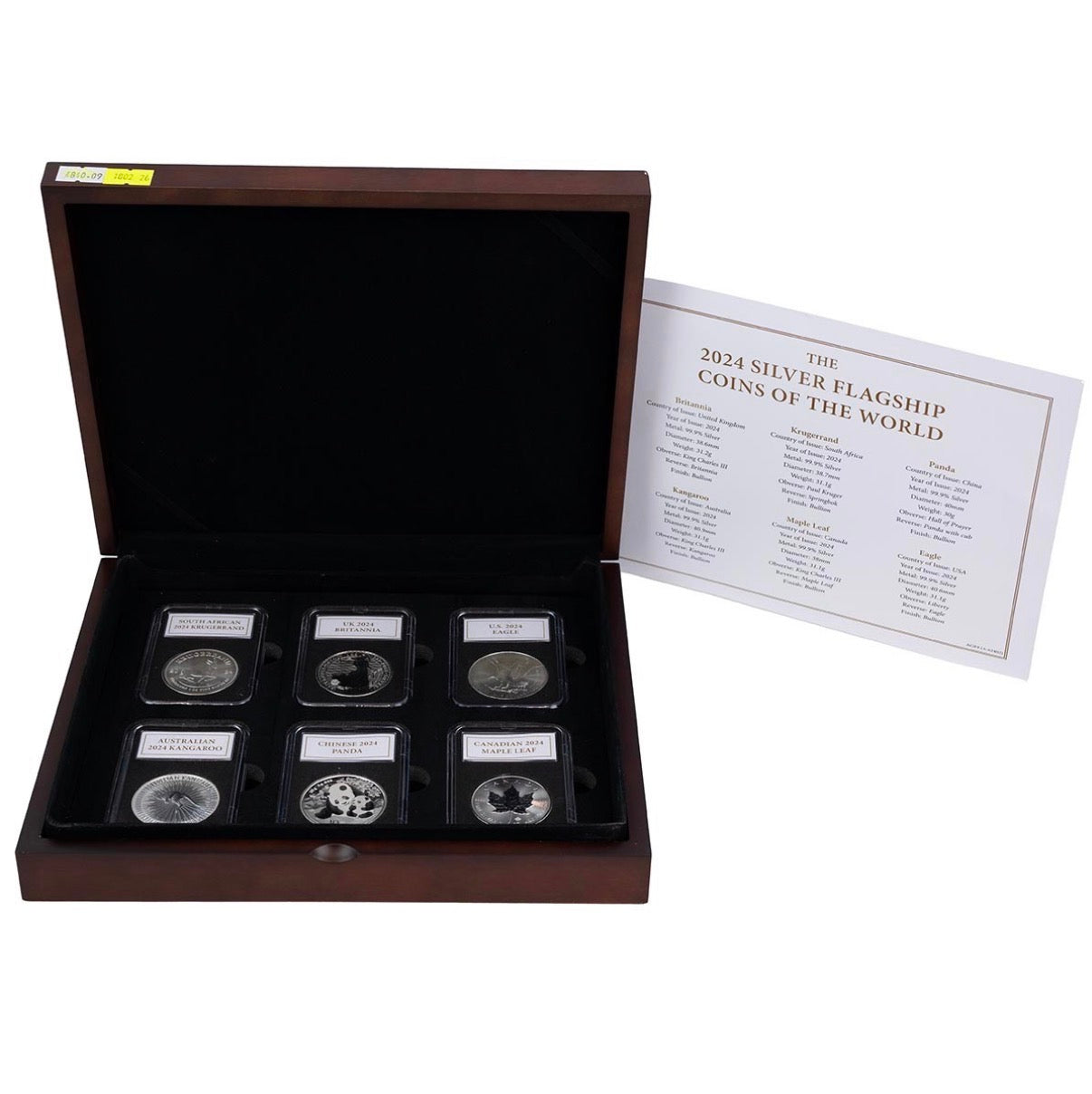 2024 Silver Flagship Coins of the World, 6oz 999 Silver, Boxed, Slabbed with COA