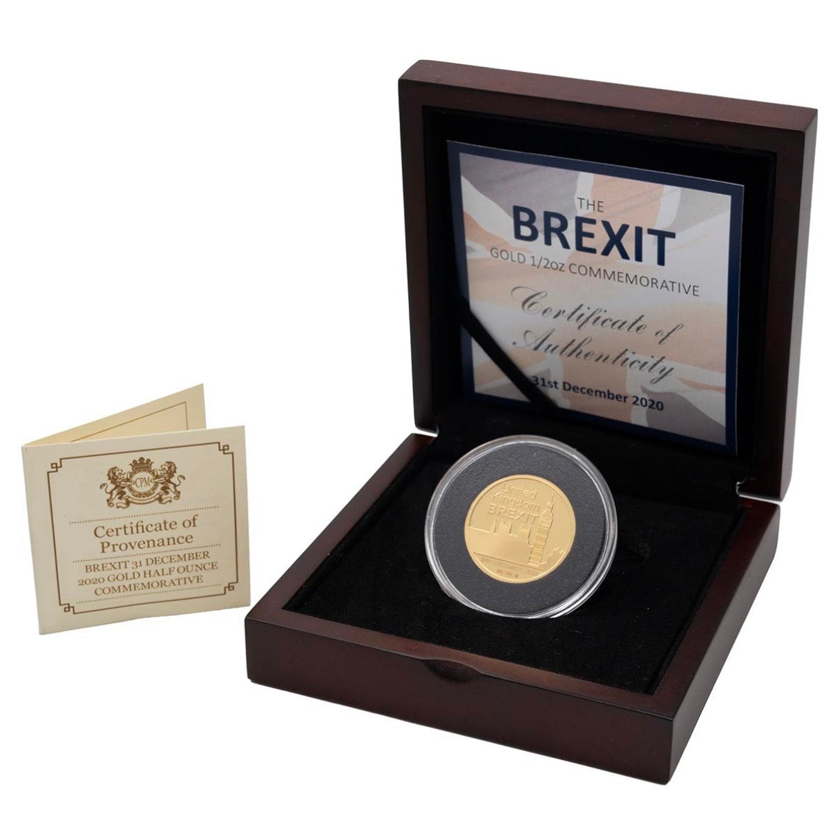 Brexit 1/2oz Commemorative 24ct Gold Proof Coin. Cased with COA