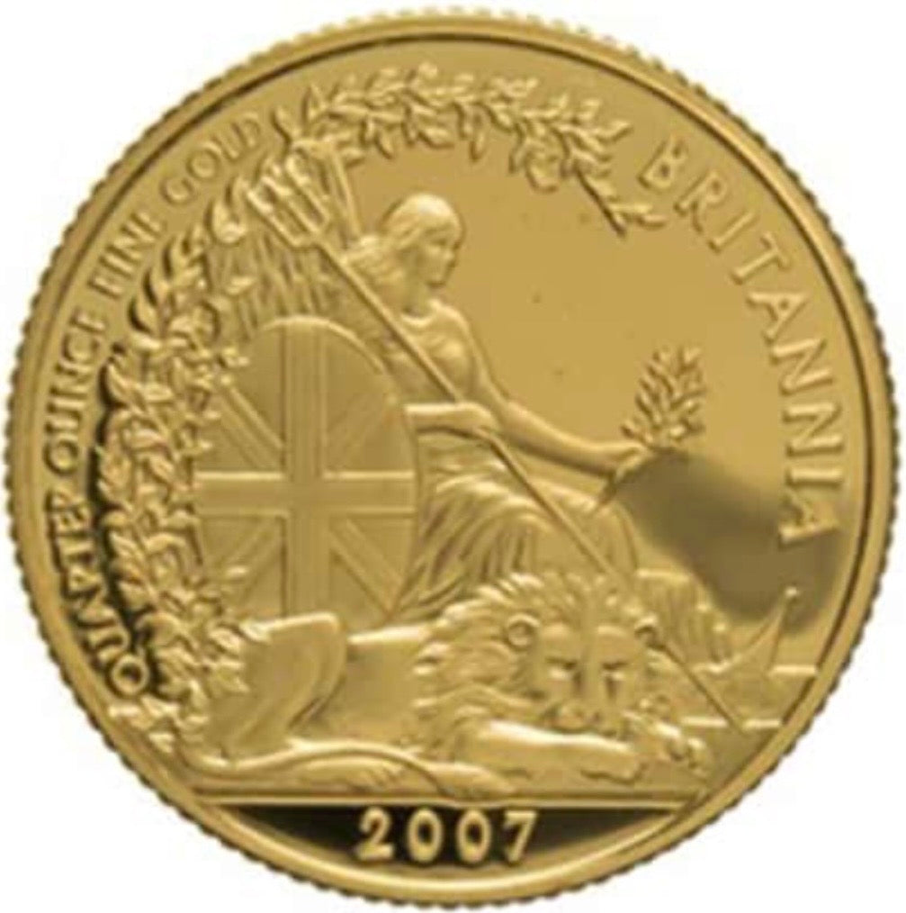 2007 UK Britannia 1/4oz Proof Gold Coin - NGC Graded PF69 Ultra Cameo