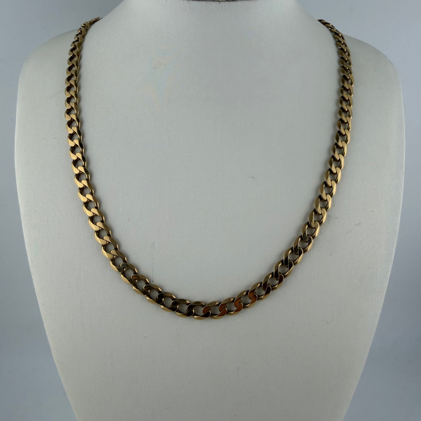 9ct Gold Curb Chain, 5.1mm W, 21in L, Hallmarked 20.5g