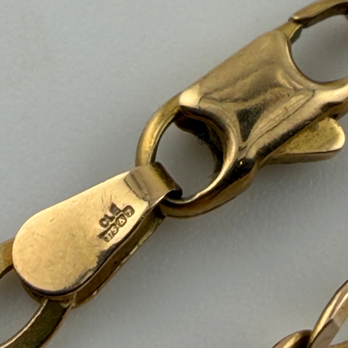 9ct Gold Curb Chain, 3.6mm W, 19in L, Hallmarked 5.9g